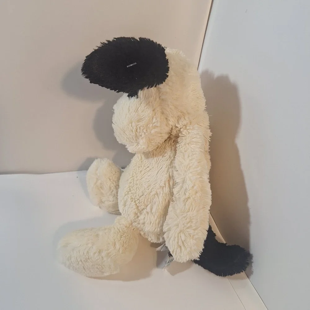 Jellycat Bashful Black and Cream Puppy Dog‎ 12